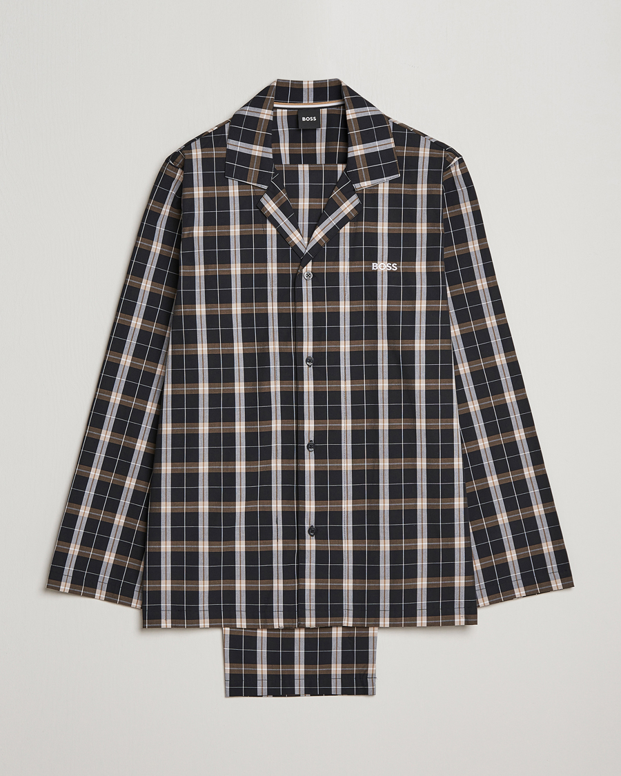 Heren | Pyjama's en gewaden | BOSS BLACK | Urban Checked Pyjama Set Black/Beige