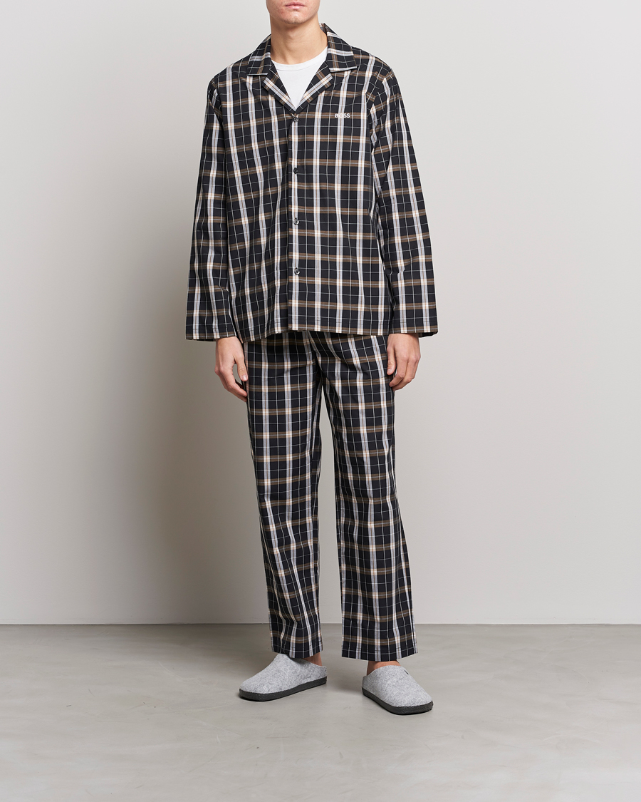 Heren | Pyjama's en gewaden | BOSS BLACK | Urban Checked Pyjama Set Black/Beige