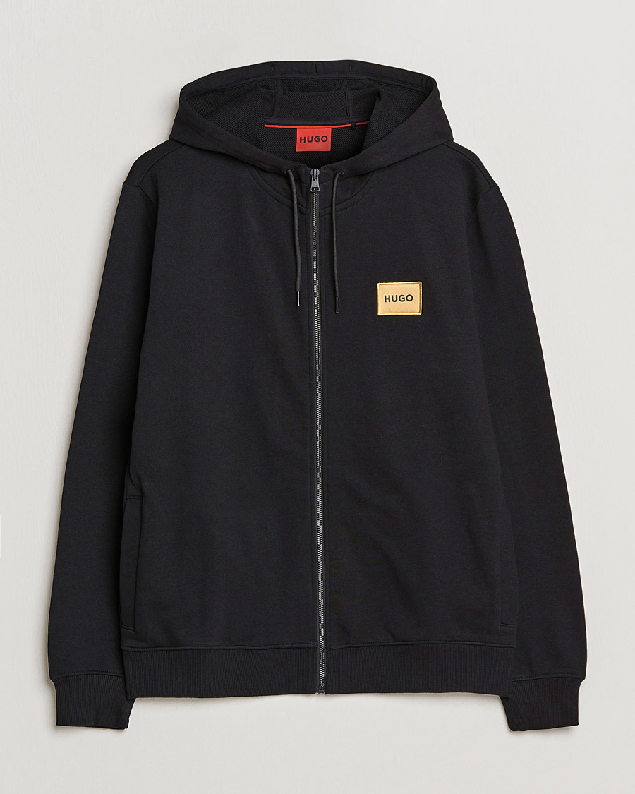 Heren | Truien | HUGO | Daple Full Zip Hoodie Black