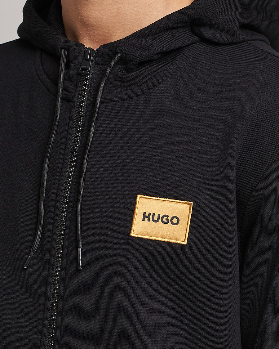 Heren | Truien | HUGO | Daple Full Zip Hoodie Black