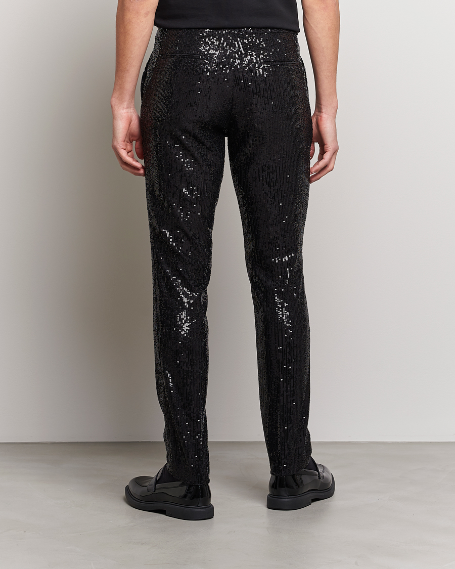 Heren | Broeken | HUGO | Hesten Shiny Tuxedo Trousers Black