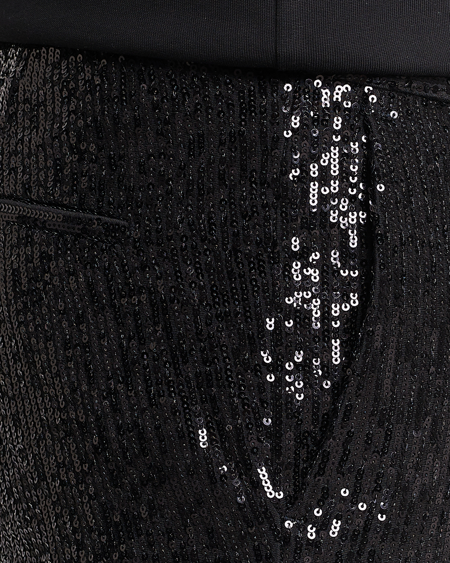 Heren | Broeken | HUGO | Hesten Shiny Tuxedo Trousers Black