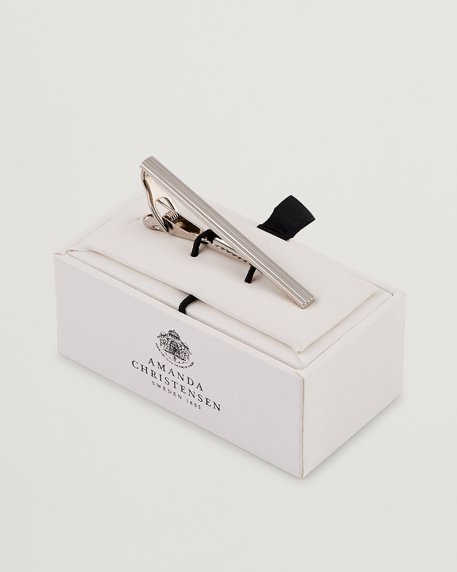 Homme | Cravates | Amanda Christensen | Ribbed Tie Clip Silver