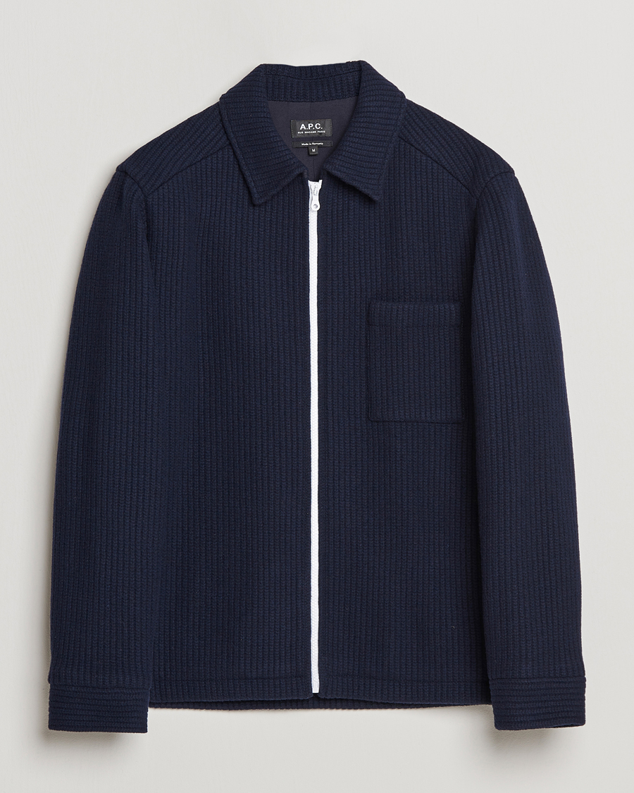 Homme | Manteaux Et Vestes | A.P.C. | Wool Blouson Jacket Navy