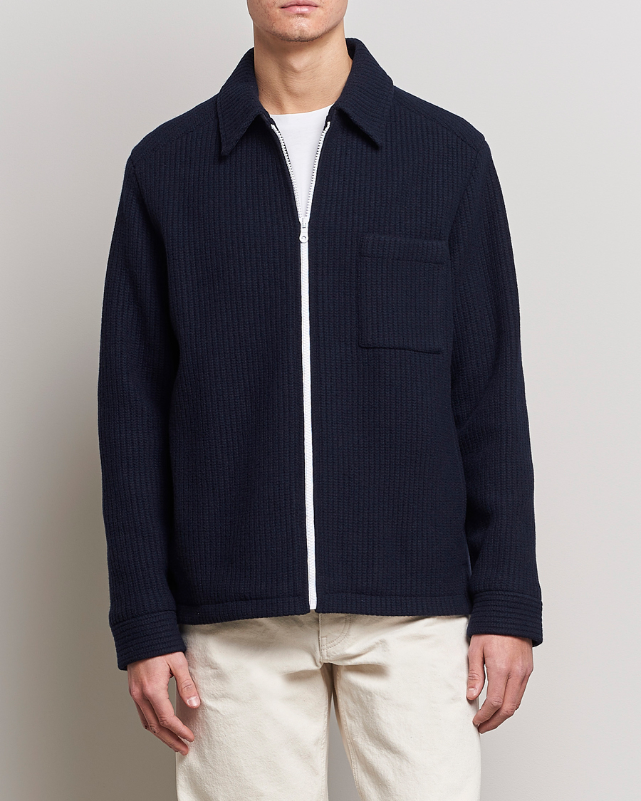 Homme | Manteaux Et Vestes | A.P.C. | Wool Blouson Jacket Navy