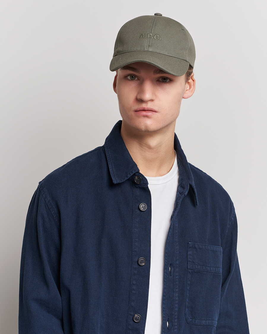 Homme | A.P.C. Charlie Baseball Cap Khaki Green | A.P.C. | Charlie Baseball Cap Khaki Green