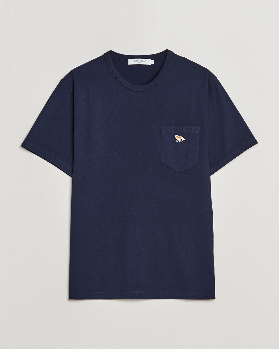 Homme | T-shirts | Maison Kitsuné | Baby Fox Patch Tee Navy