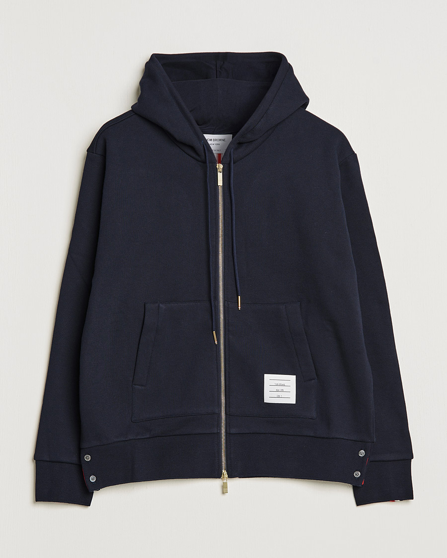 Homme | Pulls Et Tricots | Thom Browne | Center Back Full Zip Hoodie Navy