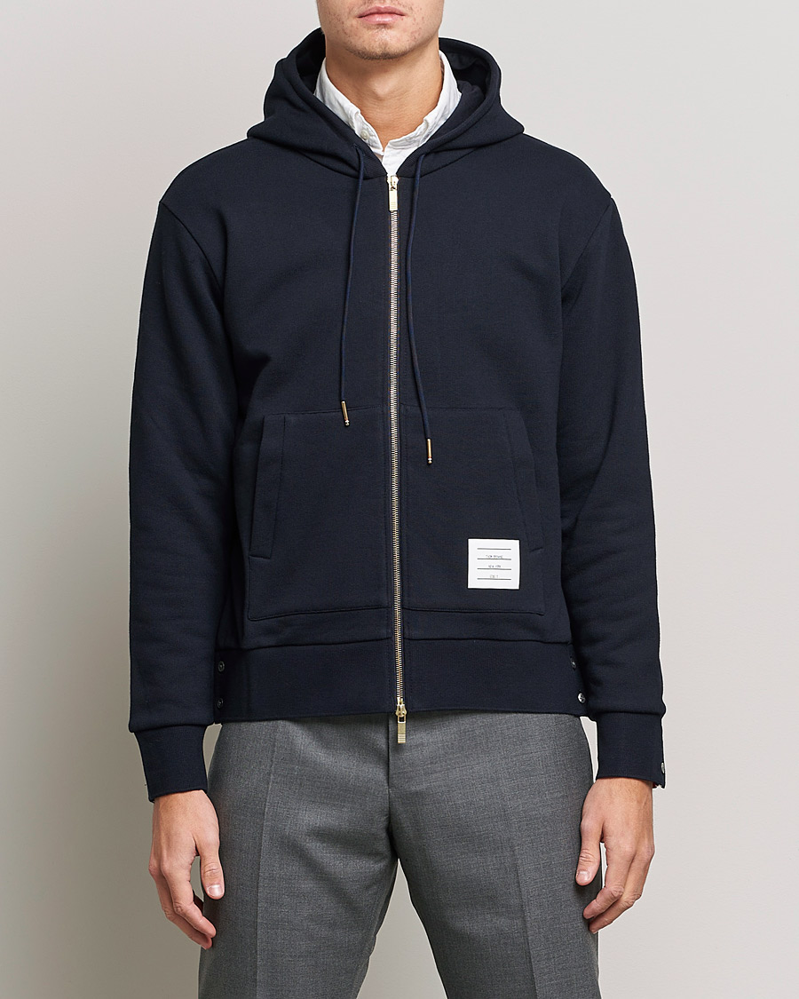 Homme | Pulls Et Tricots | Thom Browne | Center Back Full Zip Hoodie Navy