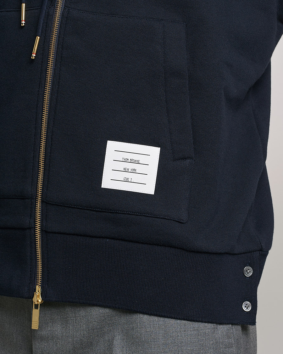 Homme | Pulls Et Tricots | Thom Browne | Center Back Full Zip Hoodie Navy