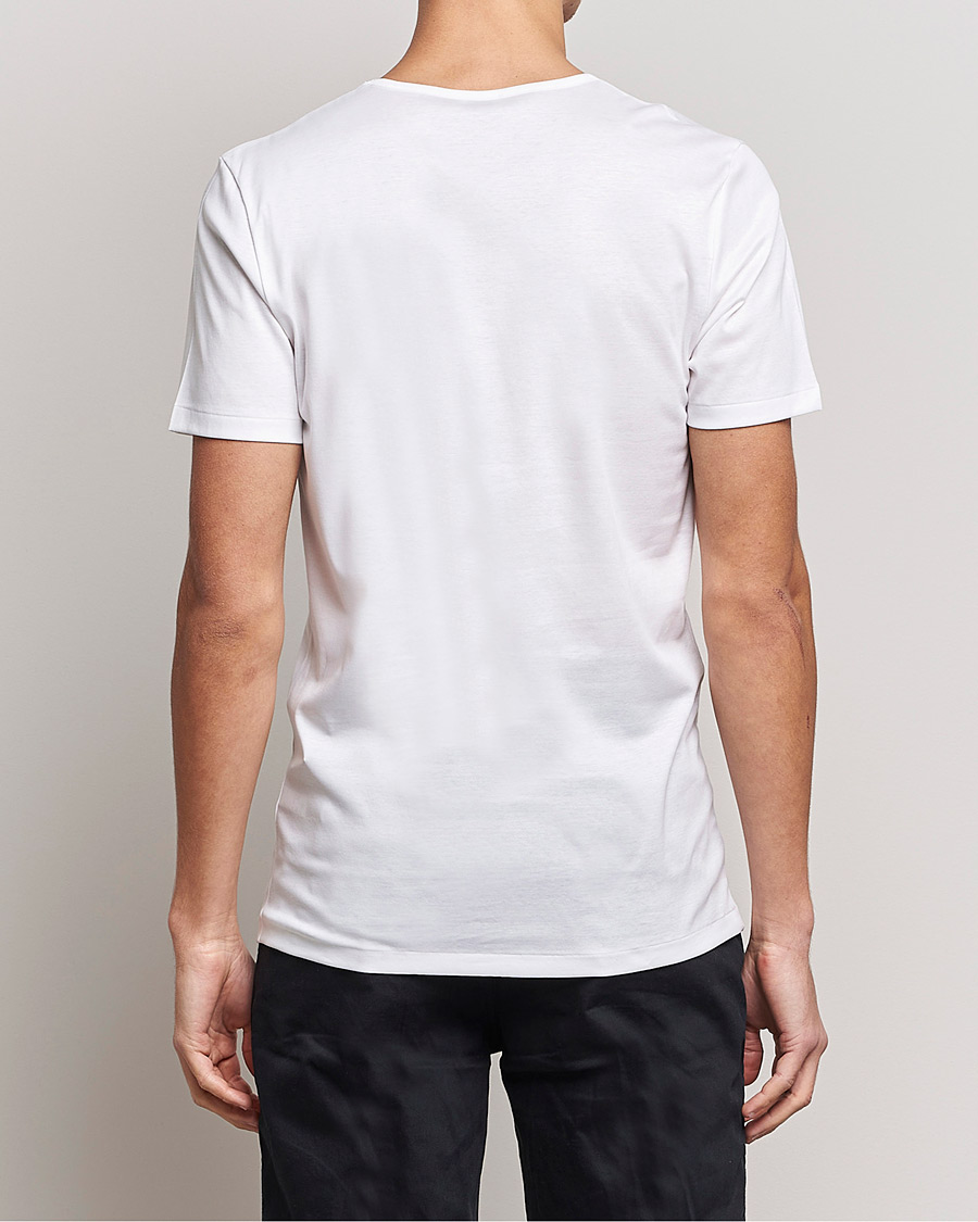 Heren | T-shirts | Zimmerli of Switzerland | Sea Island Cotton Crew Neck T-Shirt White