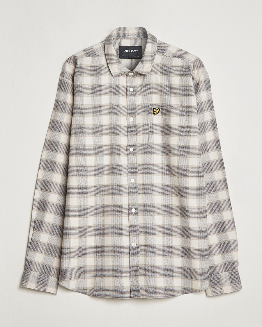 Heren | Overhemden | Lyle & Scott | Checked Cotton Shirt Taupe