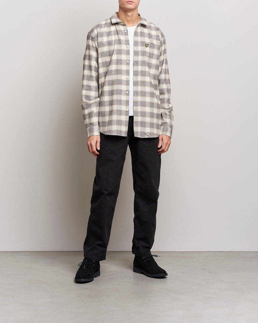 Homme | Chemises | Lyle & Scott | Checked Cotton Shirt Taupe