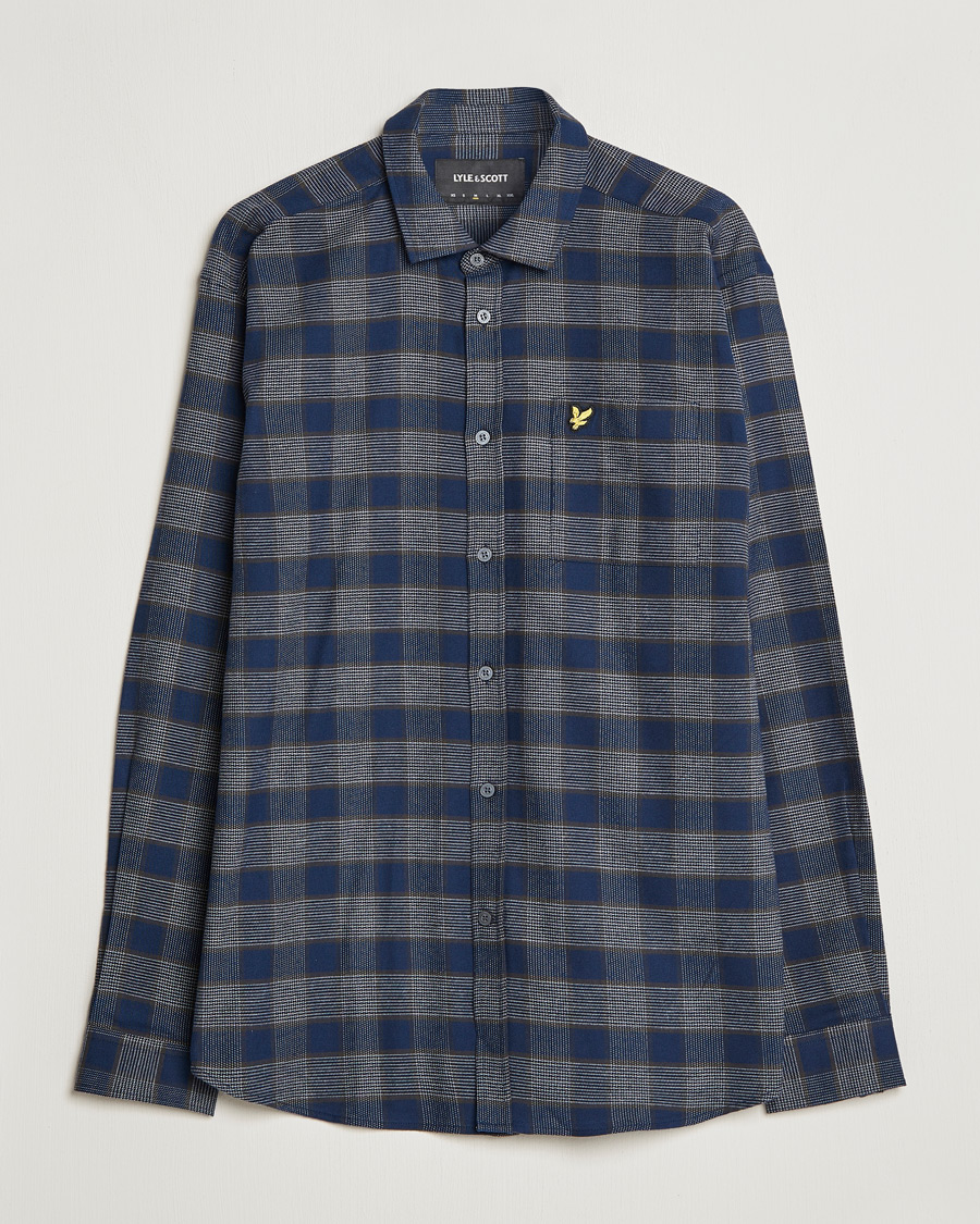 Homme | Chemises | Lyle & Scott | Checked Cotton Shirt Dark Navy