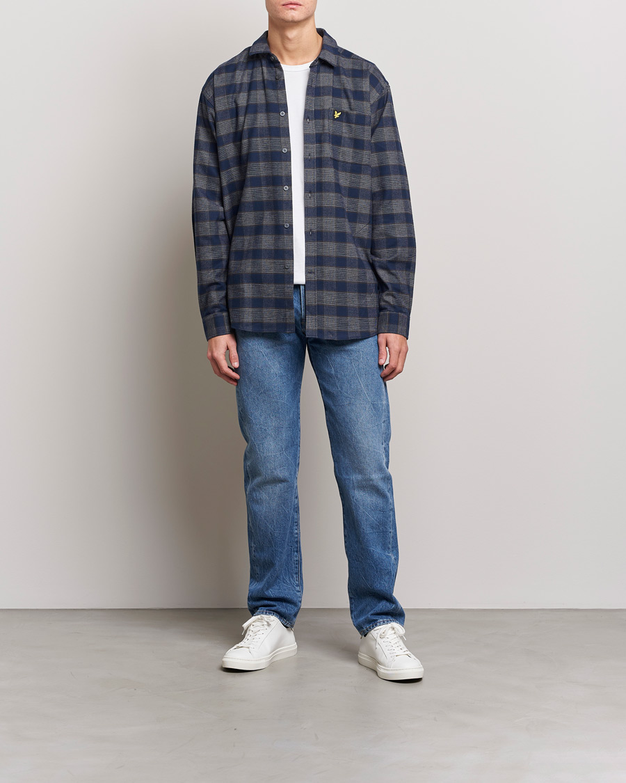 Homme | Chemises | Lyle & Scott | Checked Cotton Shirt Dark Navy