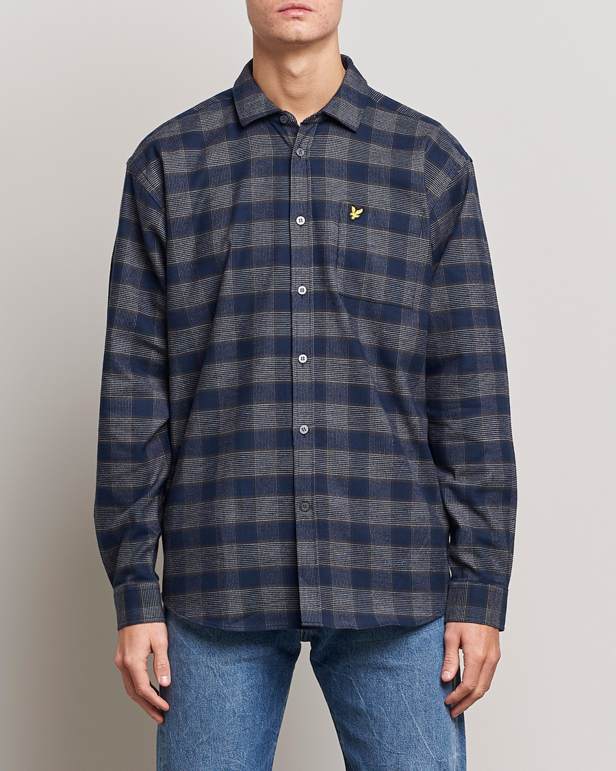 Homme | Chemises | Lyle & Scott | Checked Cotton Shirt Dark Navy