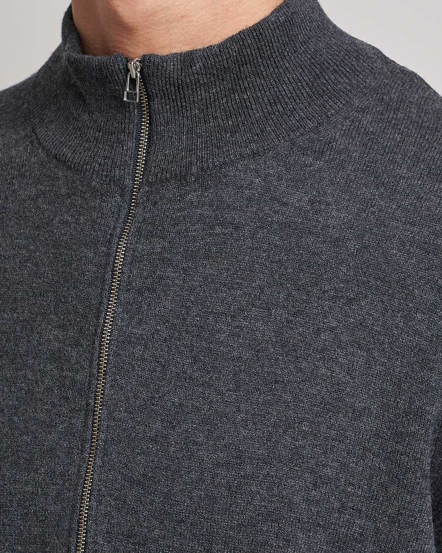 Homme | Pulls Et Tricots | Tiger of Sweden | Owain Merino Half Zip Sweater Dark Grey Mel