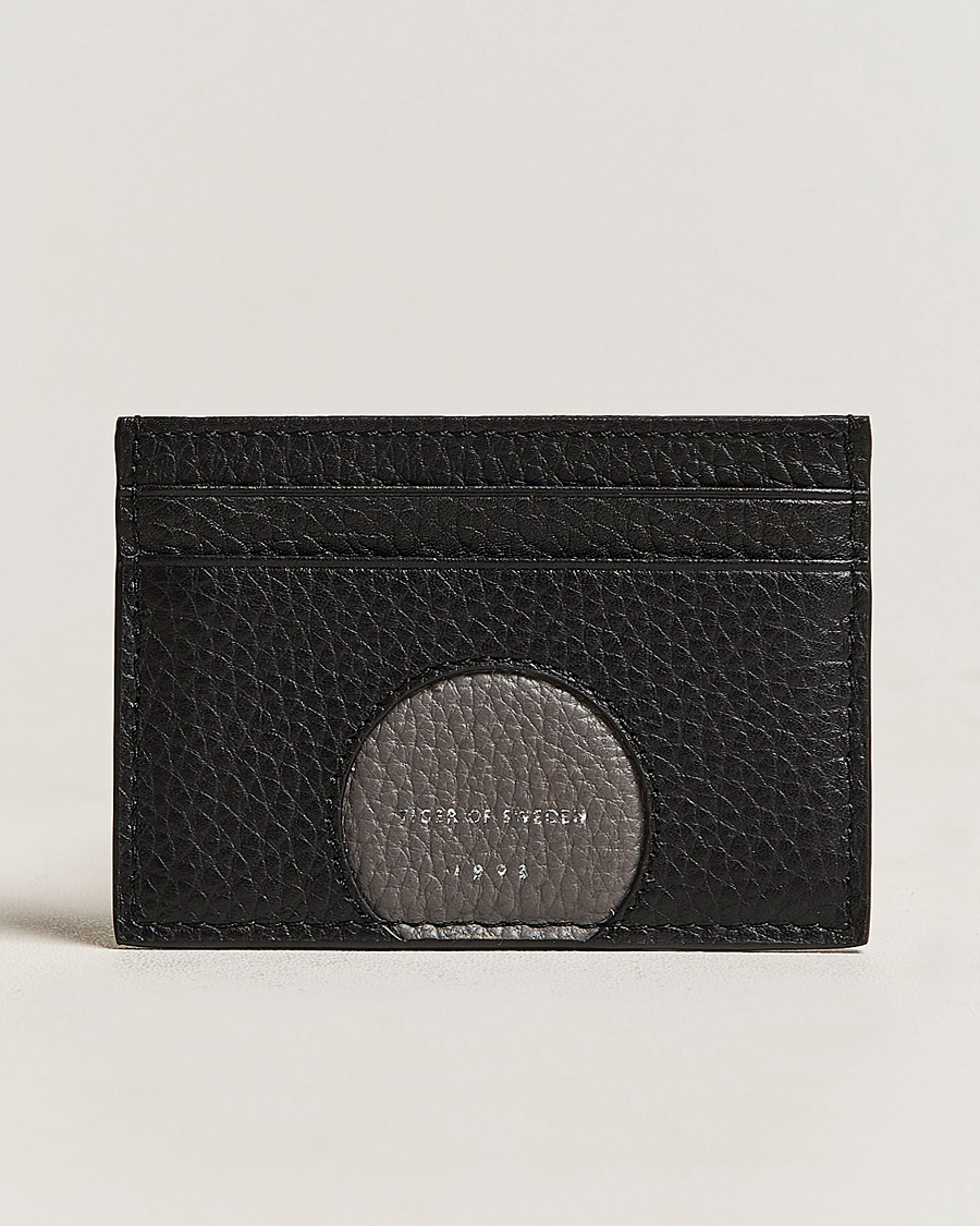 Homme | Tiger of Sweden Wharf Cow Leather Cardholder Black | Tiger of Sweden | Wharf Cow Leather Cardholder Black
