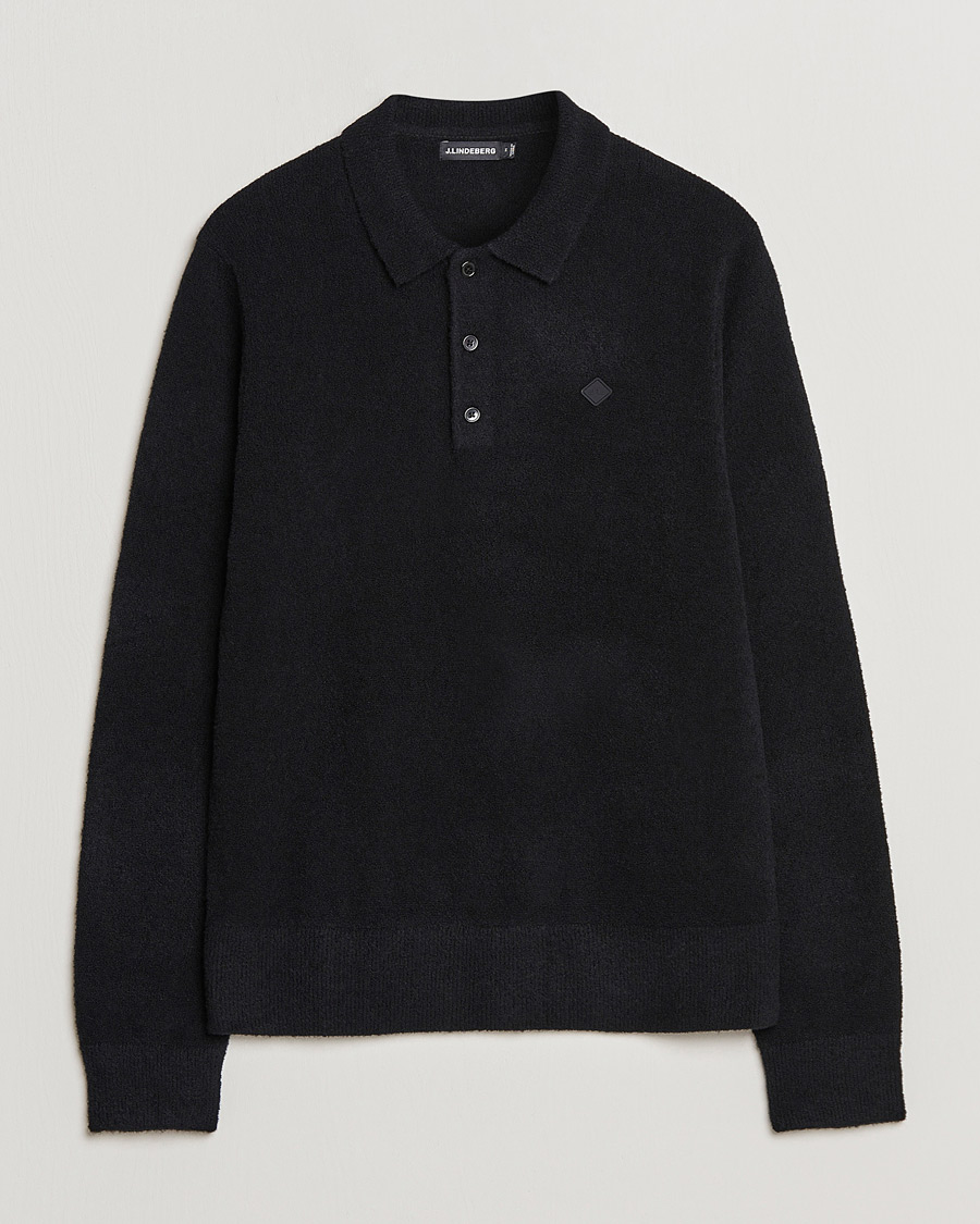 Homme | Pulls Et Tricots | J.Lindeberg | Yann Merino Logo PoloShirt Black