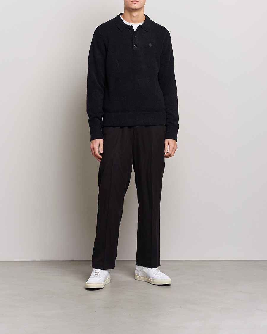 Homme | Pulls Et Tricots | J.Lindeberg | Yann Merino Logo PoloShirt Black