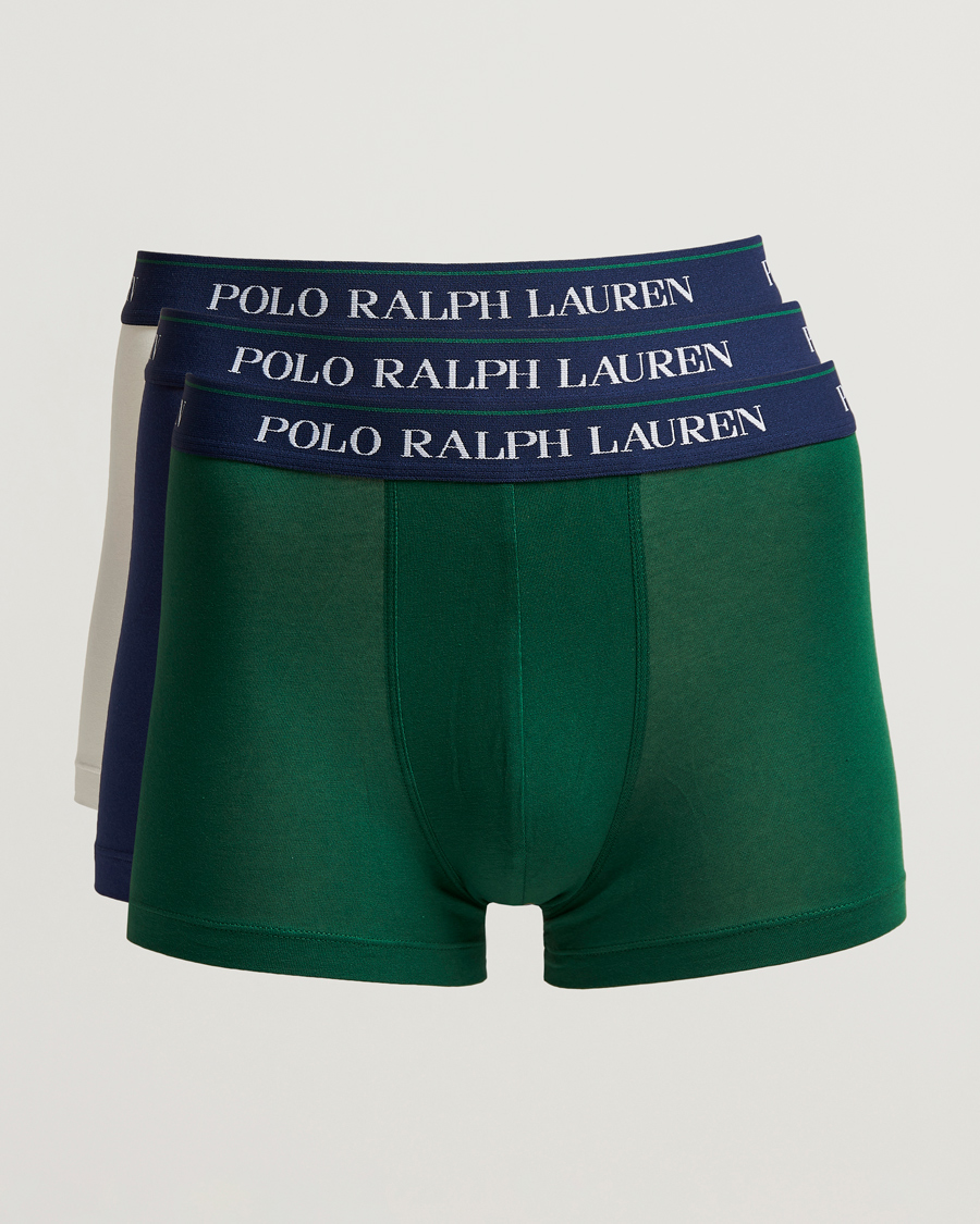 Heren | Ondergoed | Polo Ralph Lauren | 3-Pack Trunk Green/White/Navy