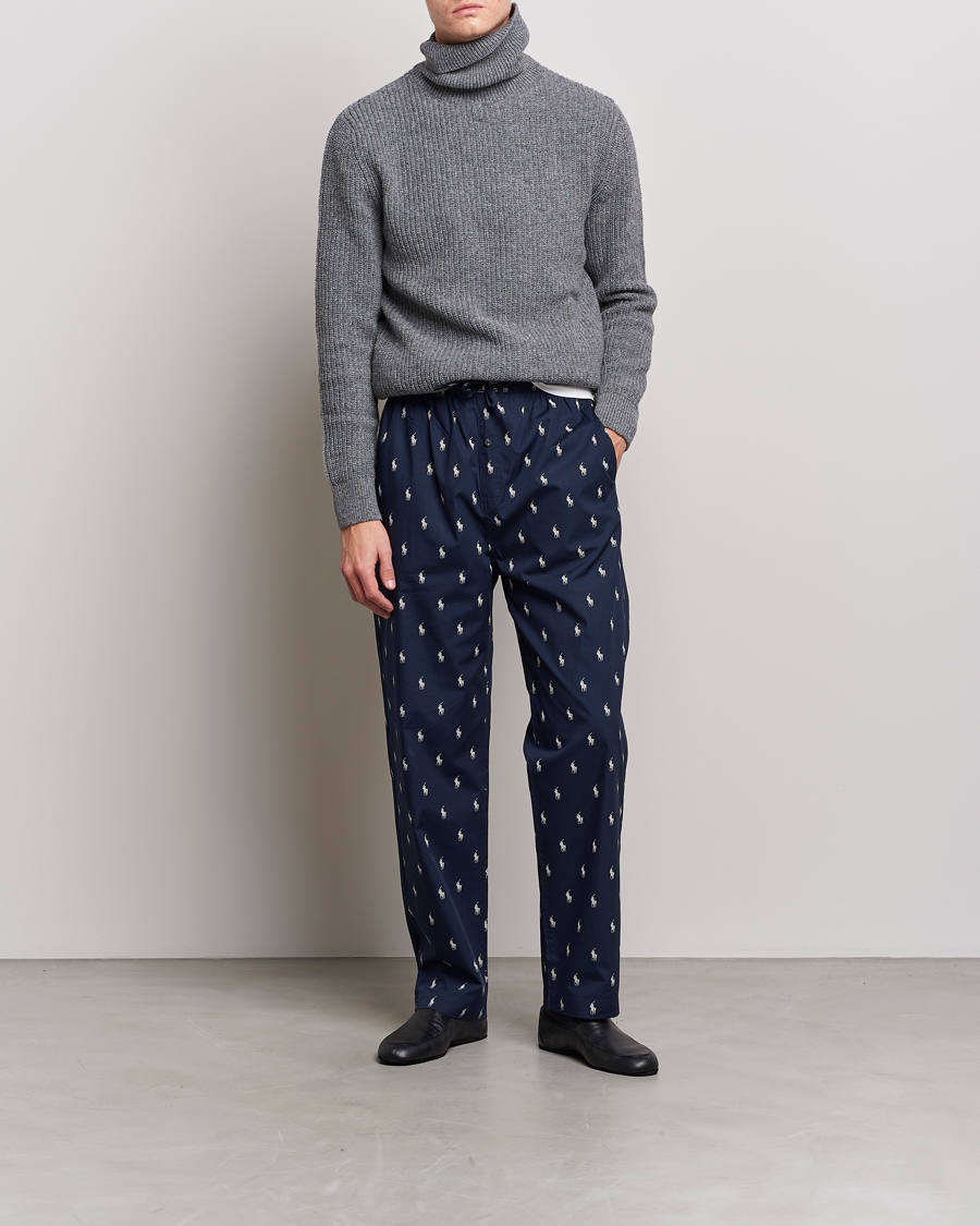 Homme | Peignoirs Et Pyjamas | Polo Ralph Lauren | Cotton Printed Pony Pyjama Pants Navy