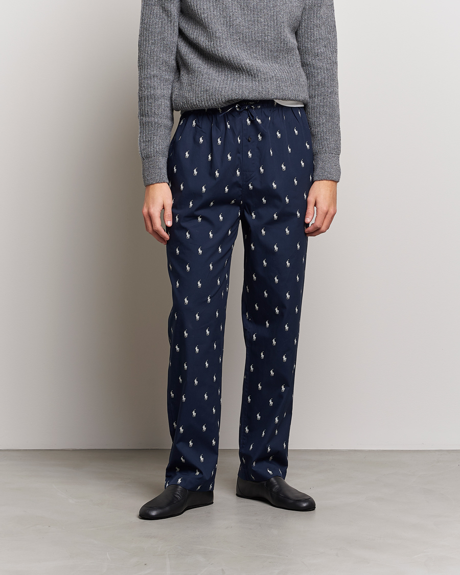 Homme | Peignoirs Et Pyjamas | Polo Ralph Lauren | Cotton Printed Pony Pyjama Pants Navy