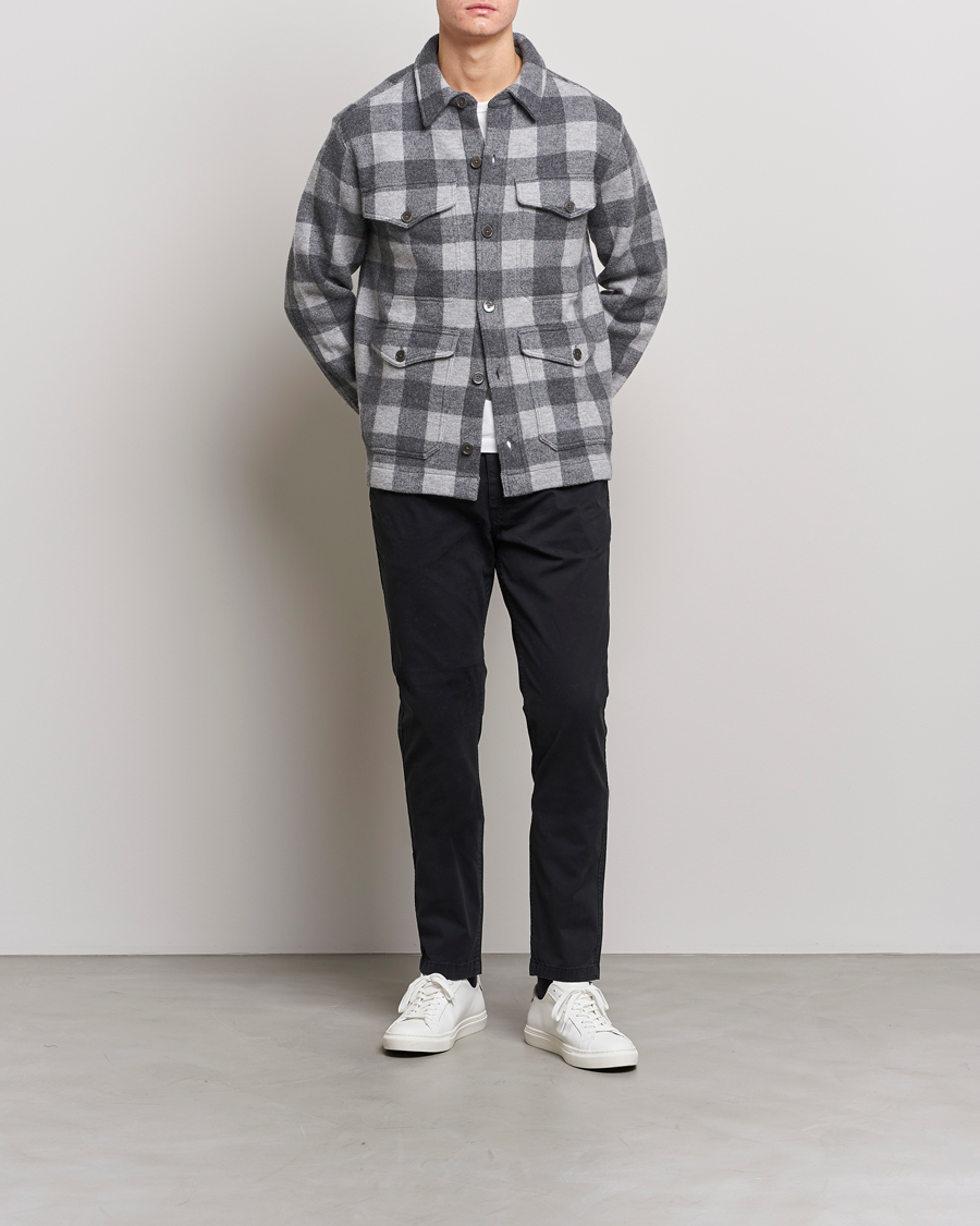 Homme | Chemises | Polo Ralph Lauren | Checked Wool Overshirt Jacket Grey Multi