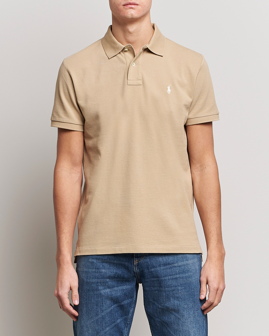 Heren | Polo's | Polo Ralph Lauren | Custom Slim Fit Polo Coastal Beige