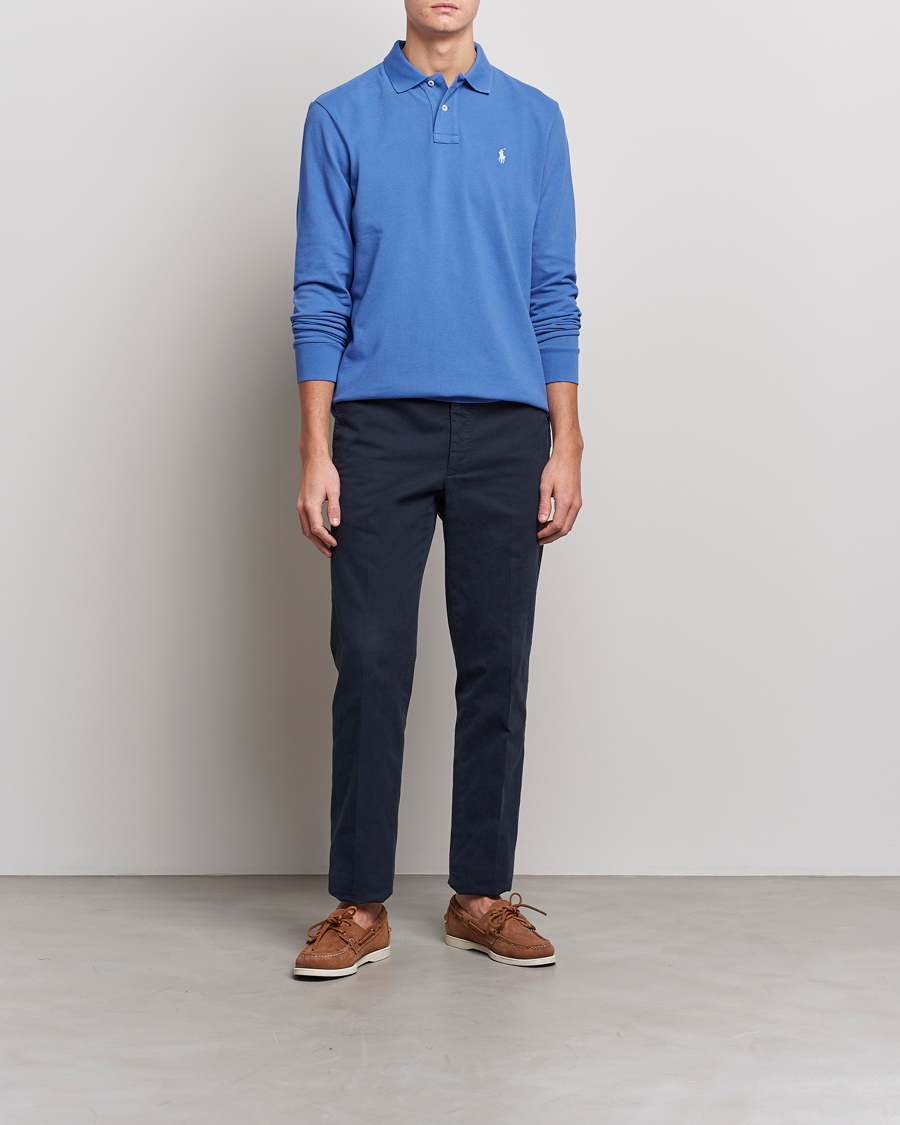 Homme | Pulls Et Tricots | Polo Ralph Lauren | Custom Slim Fit Long Sleeve Polo Maidstone Blue