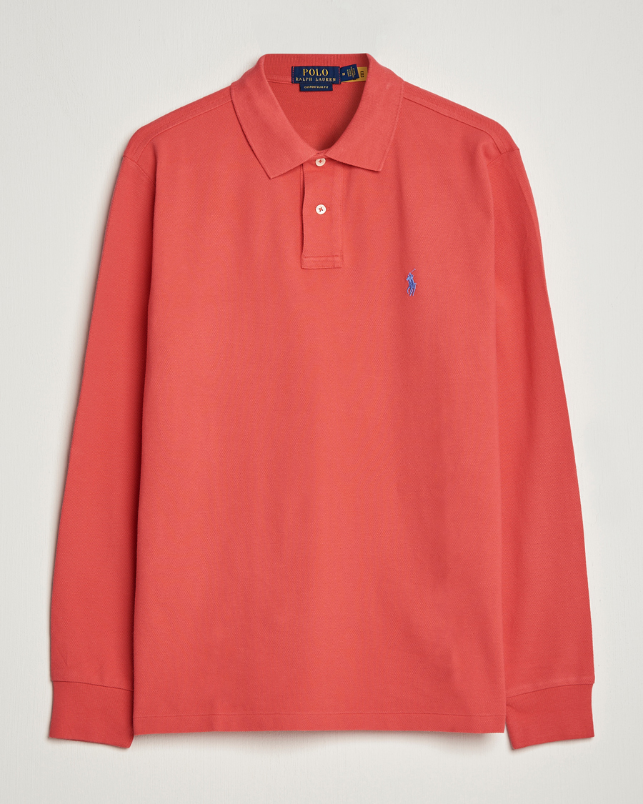Heren | Truien | Polo Ralph Lauren | Custom Slim Fit Long Sleeve Polo Starboard Red