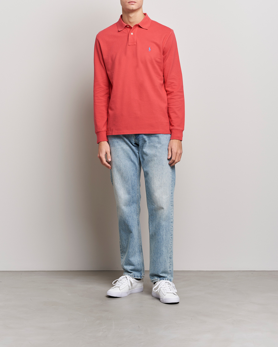 Heren | Truien | Polo Ralph Lauren | Custom Slim Fit Long Sleeve Polo Starboard Red