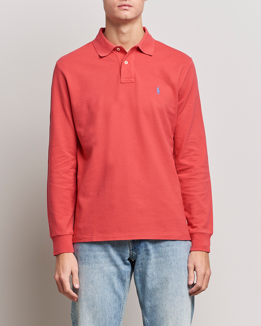 Heren | Truien | Polo Ralph Lauren | Custom Slim Fit Long Sleeve Polo Starboard Red