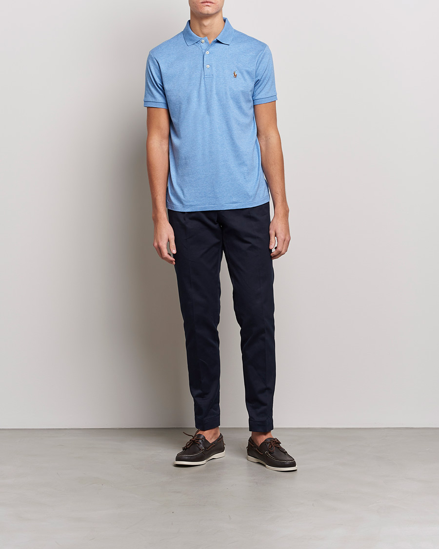Homme | Polos | Polo Ralph Lauren | Luxury Pima Cotton Polo Soft Royal Heather