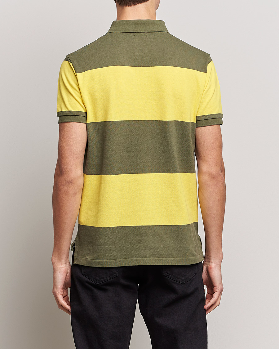 Heren | Polo's | Polo Ralph Lauren | Custom Slim Fit Barstriped Polo Lemon/Dark Sage