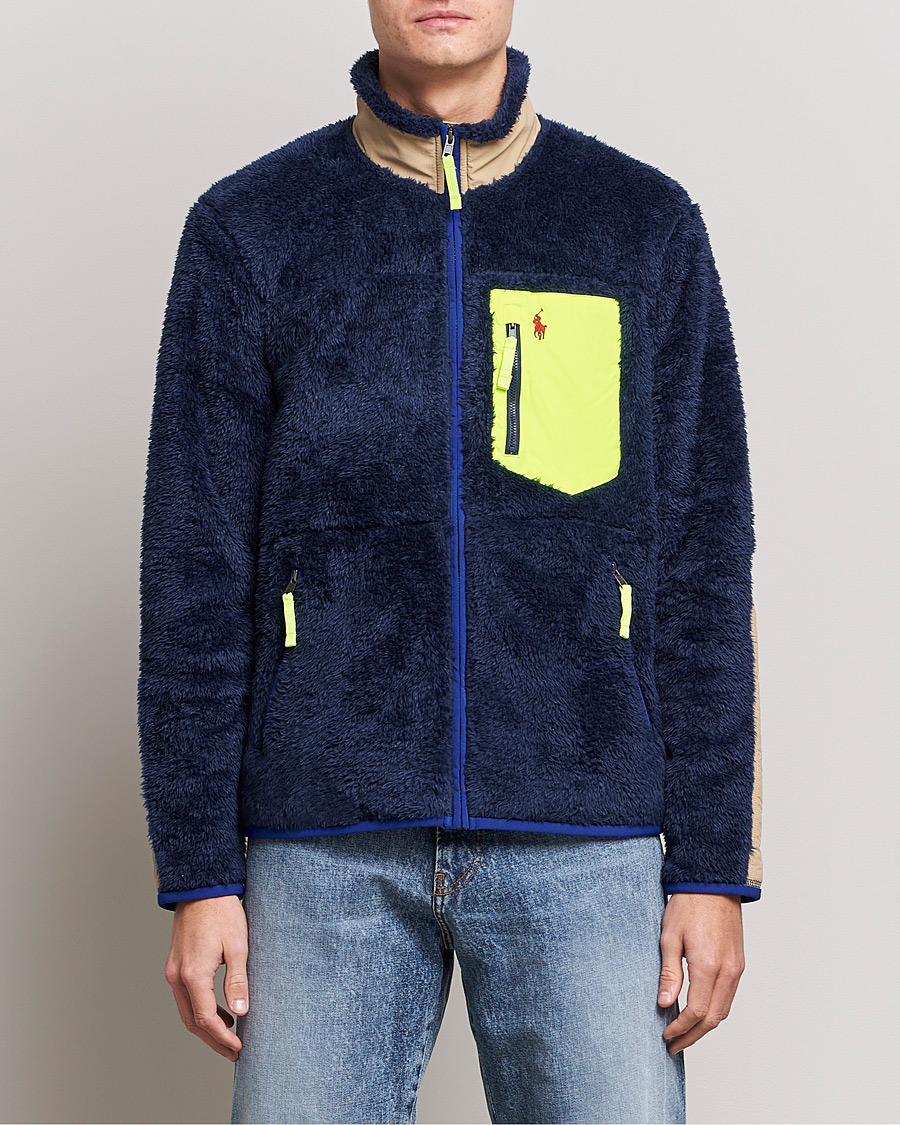 Homme | Pulls Et Tricots | Polo Ralph Lauren | Curly Sherpa Full Zip Navy Multi