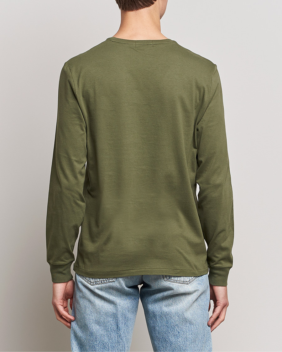Heren | T-shirts | Polo Ralph Lauren | Printed Bear Crew Neck Long Sleeve T-Shirt Dark Sage