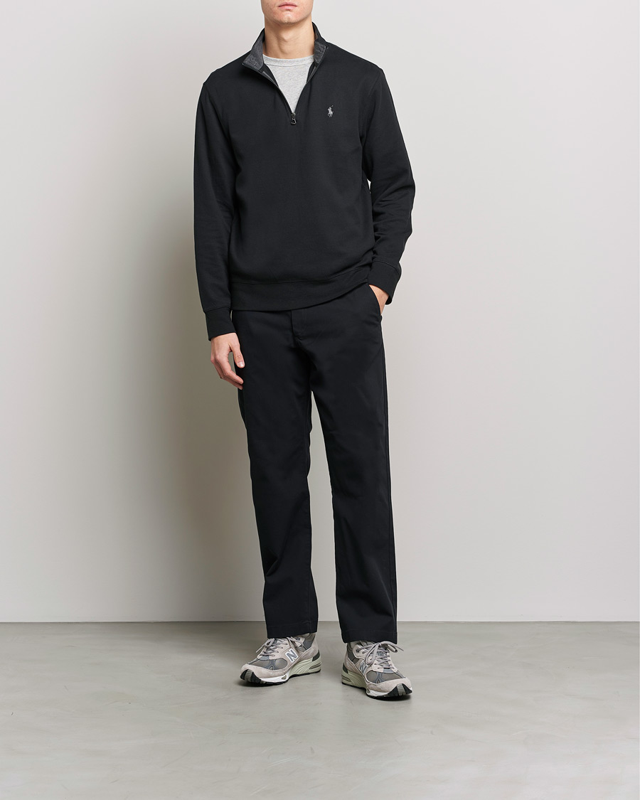 Homme | Pulls Et Tricots | Polo Ralph Lauren | Double Knit Half-Zip Sweater Polo Black
