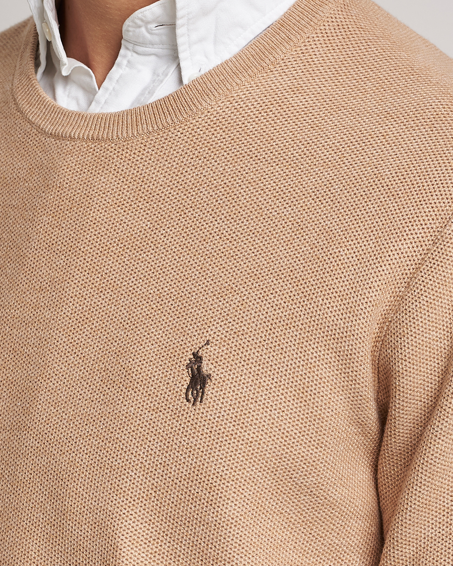 Heren | Truien | Polo Ralph Lauren | Textured Knitted Crew Neck Camel Melange