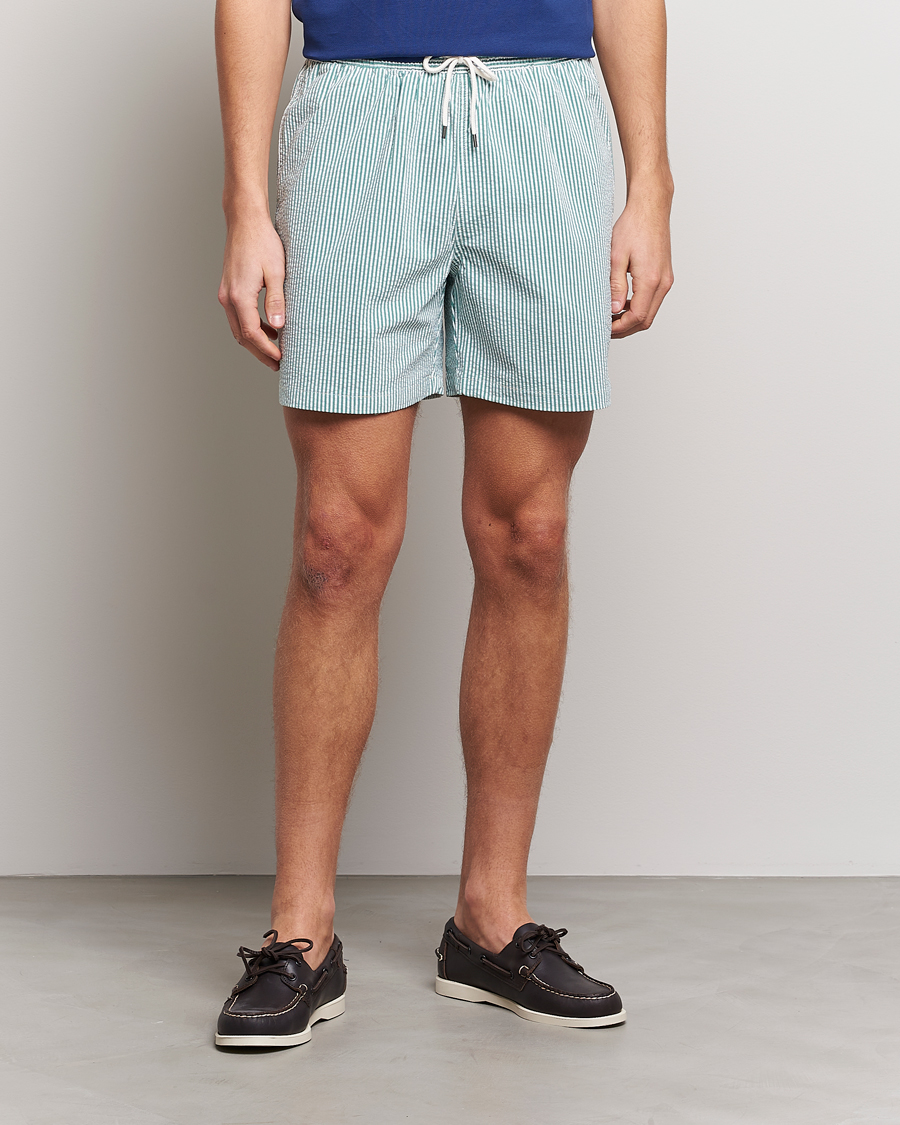 Homme | Maillots De Bain | Polo Ralph Lauren | Recycled Traveler Seersucker Swimshorts Green