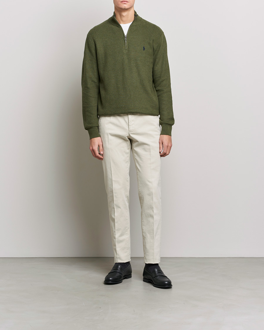 Homme | Pulls Et Tricots | Polo Ralph Lauren | Cotton Half Zip Olive Heather