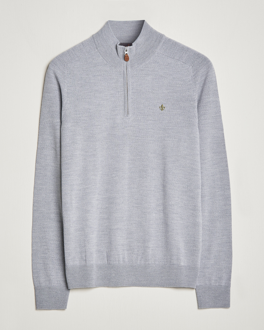 Homme | Pulls Et Tricots | Morris | John Merino Half Zip Grey