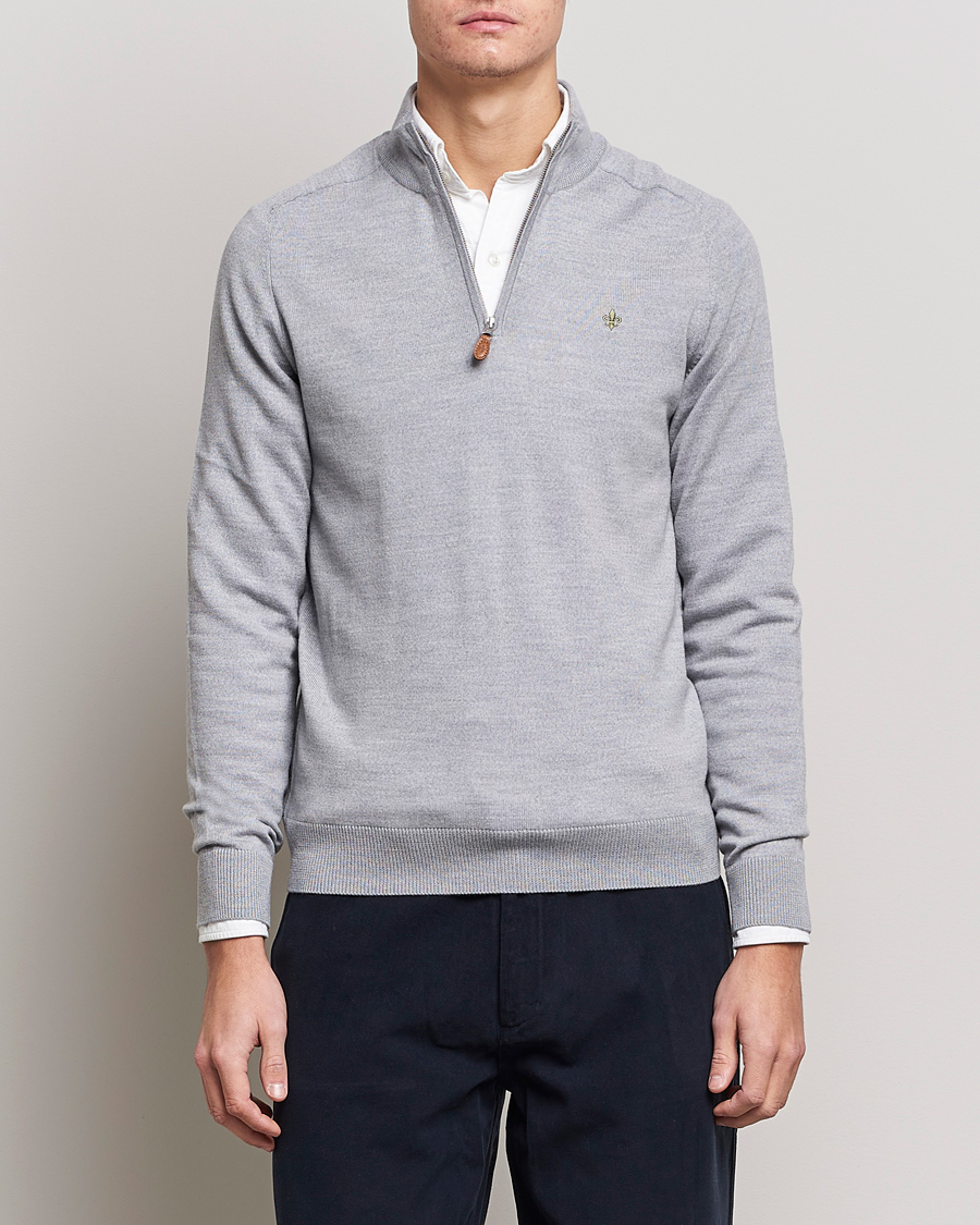 Homme | Pulls Et Tricots | Morris | John Merino Half Zip Grey