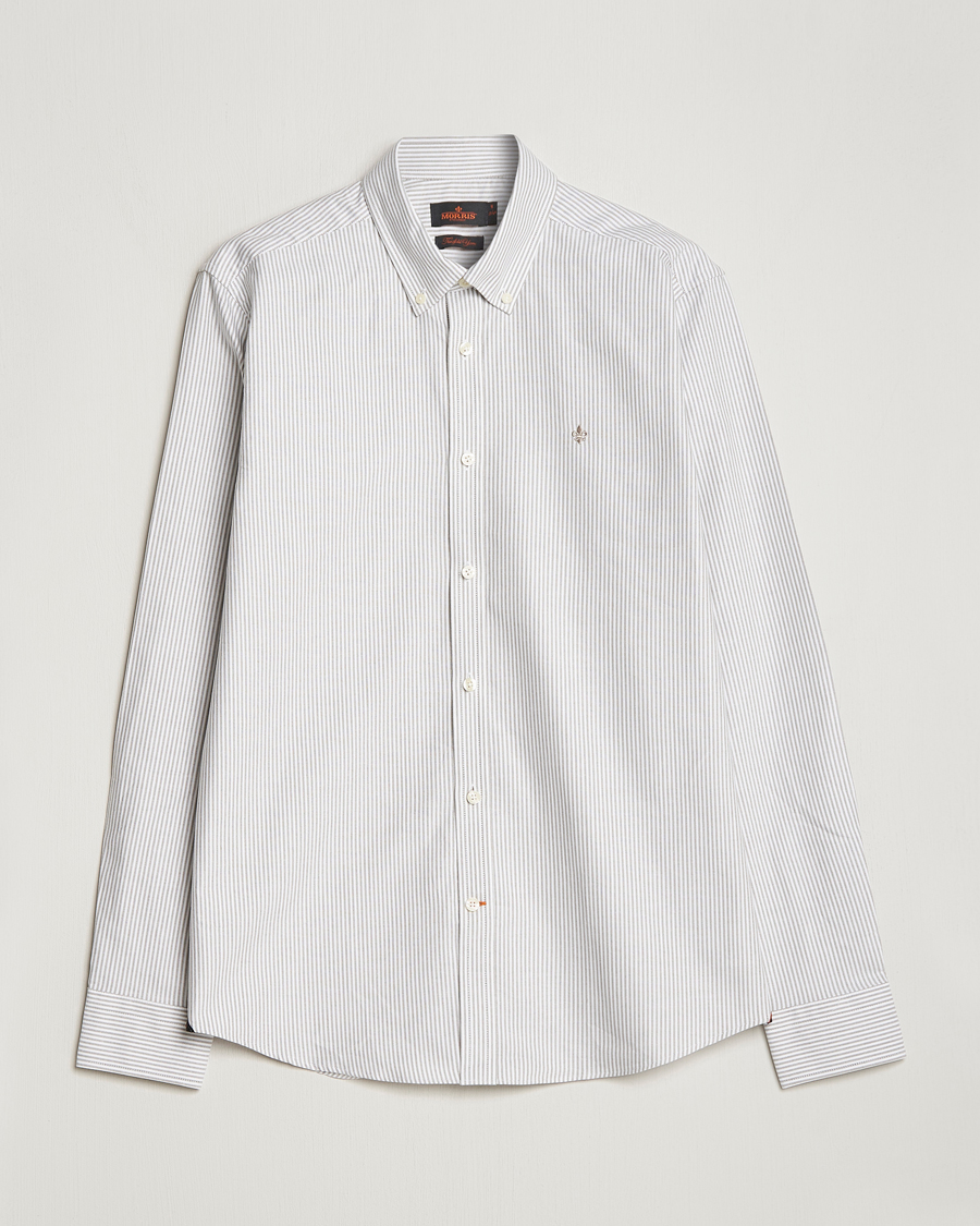 Heren | Overhemden | Morris | Douglas Striped Oxford Brown