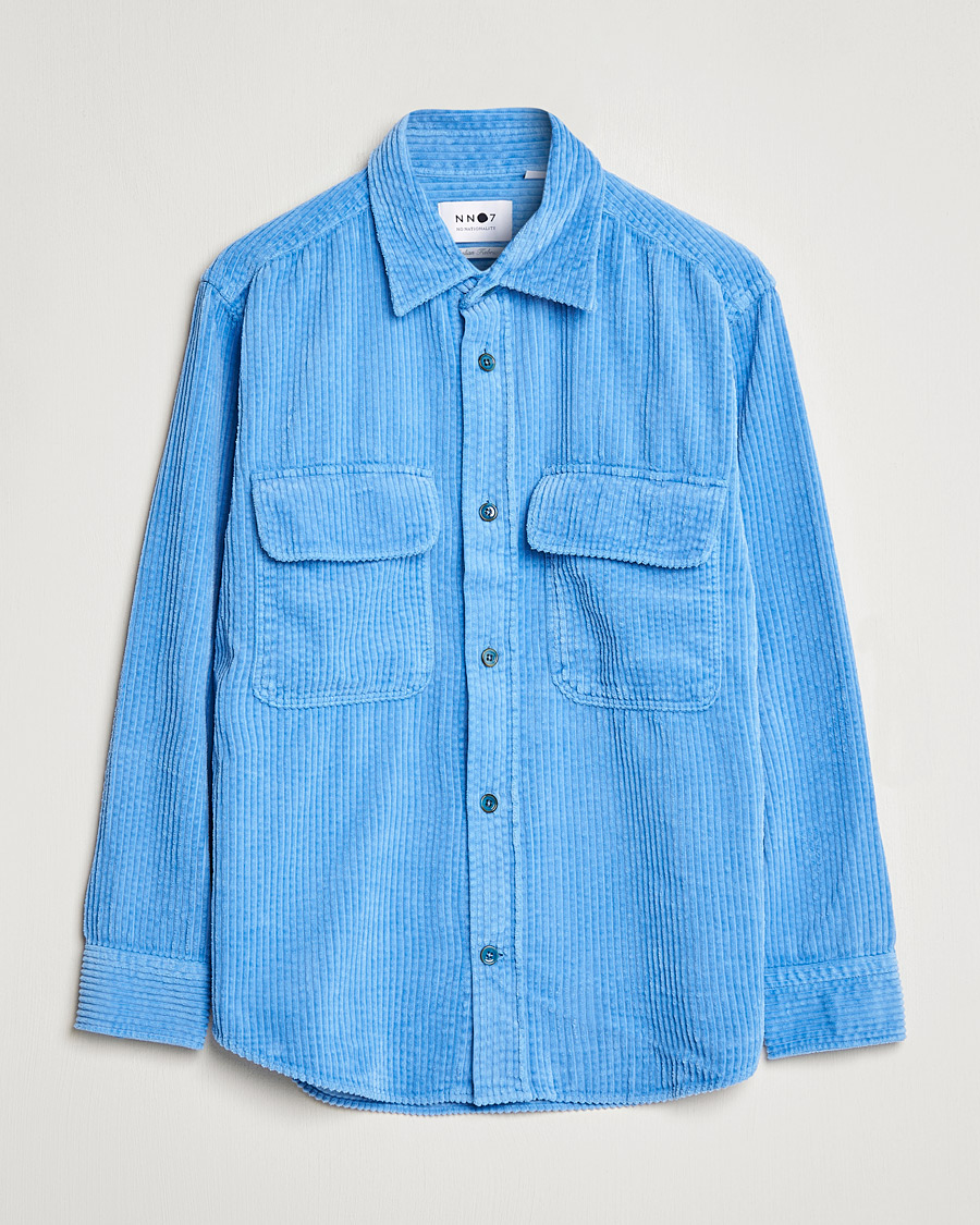 Homme | Chemises | NN07 | Folmer Corduroy Shirt Cobalt Blue