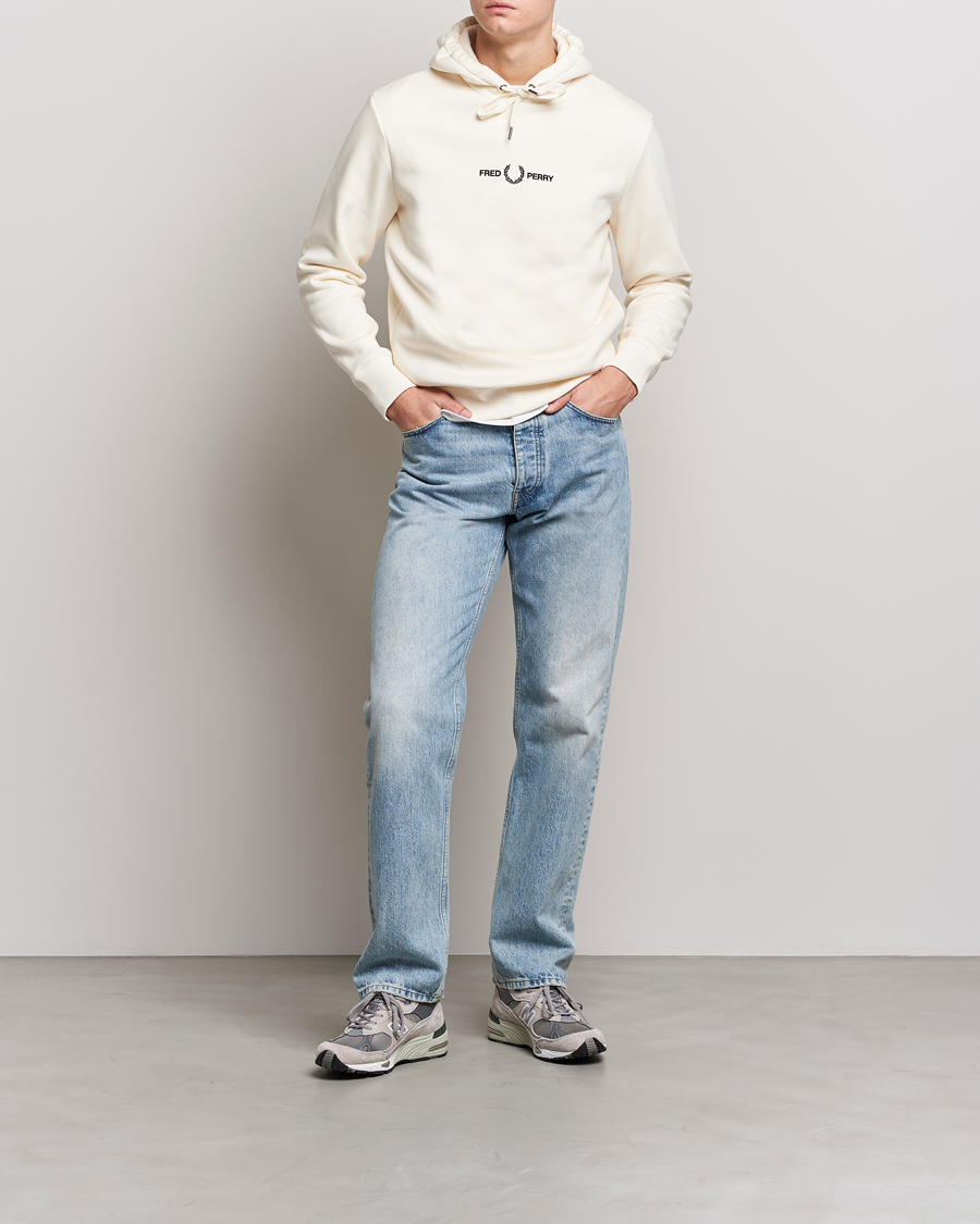 Homme | Pulls Et Tricots | Fred Perry | Emboided Hooded Sweatshirt Ecru