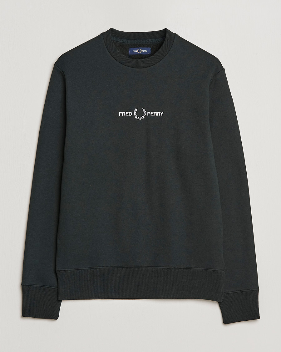 Homme | Pulls Et Tricots | Fred Perry | Emboided Sweatshirt Night Green