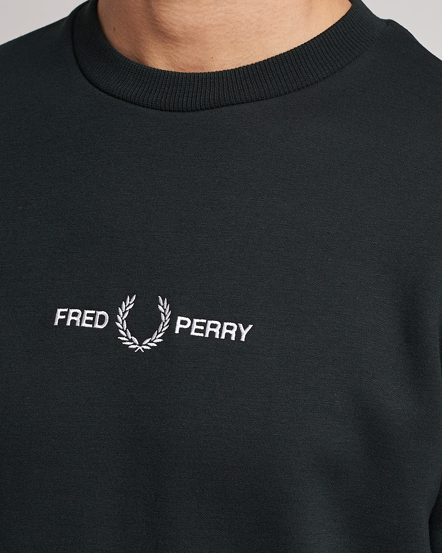 Homme | Pulls Et Tricots | Fred Perry | Emboided Sweatshirt Night Green
