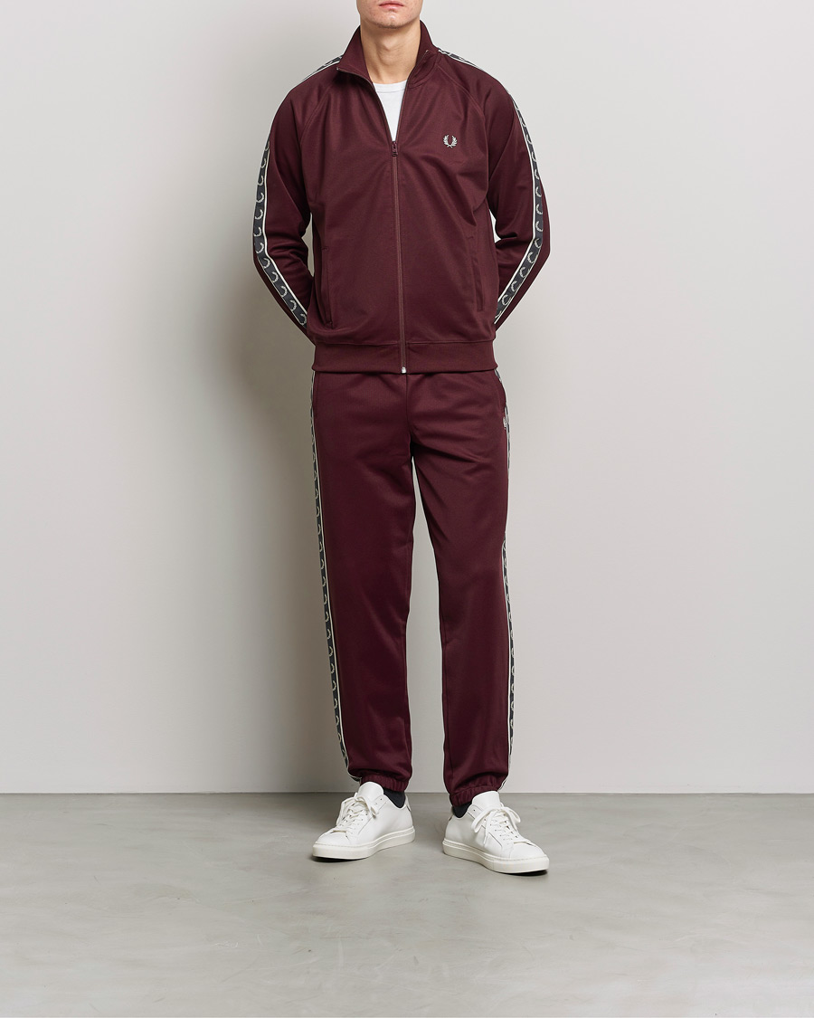 Homme | Pantalons | Fred Perry | Taped Track Pants Oxblood