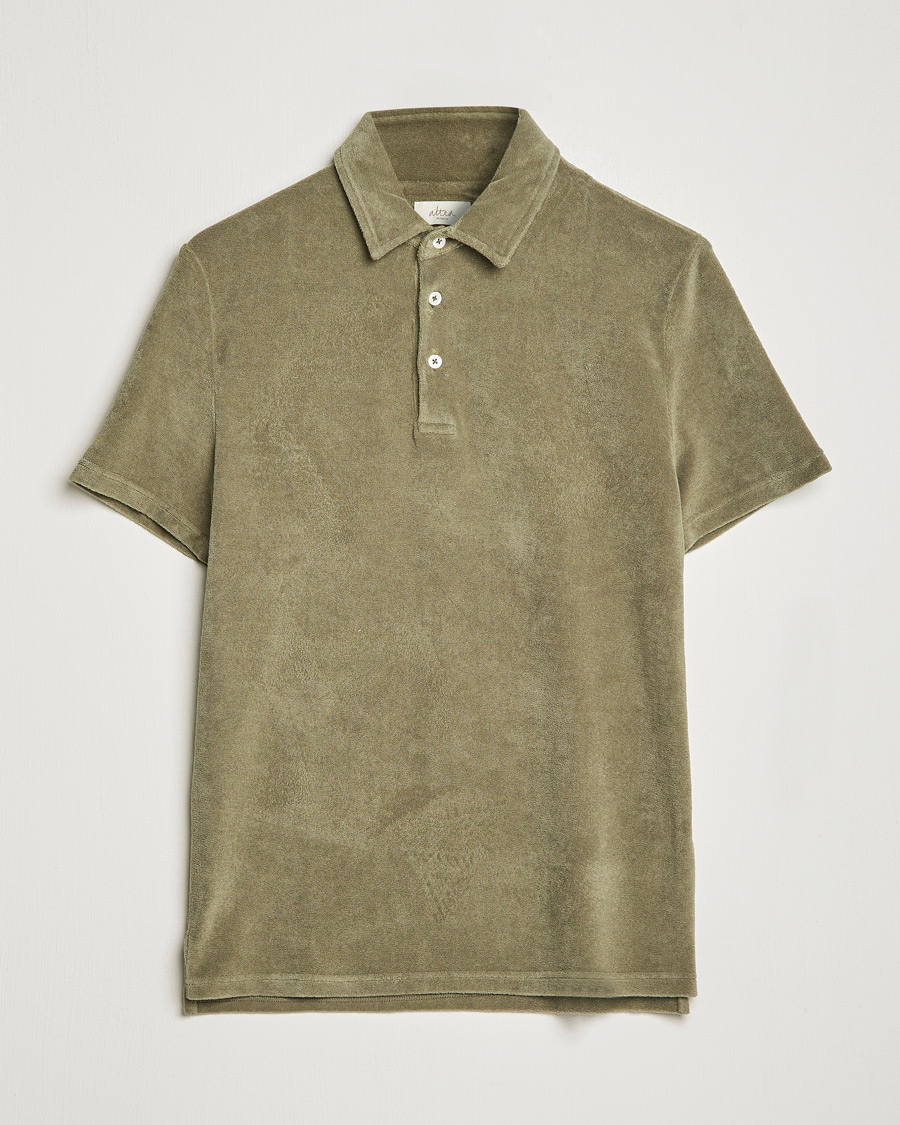Homme | Polos | Altea | Short Sleeve Terry Polo Olive